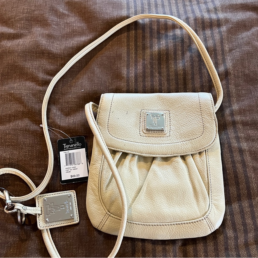 Beige Tignanello Cross Body Bag